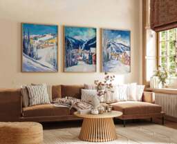 Beaver Creek Ski Poster Set, Print, Colorado Poster, Resort Wall Art, Retro Print - thumbnail 1