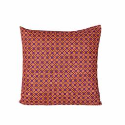 137. Handmade Reverse Purple Orange 100% Cotton Cushion Cover. Various Sizes - thumbnail 2