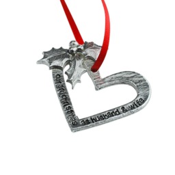 3 Year Anniversary Christmas Tree Ornament - Reads Our 3rd As Husband & Wife - thumbnail 3