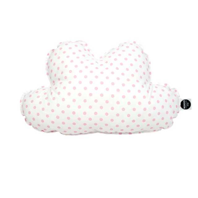 Pink Cloud Pillow, Cotton Cushion, Nursery Decor, Baby Room Kids Shower Gift - image 1