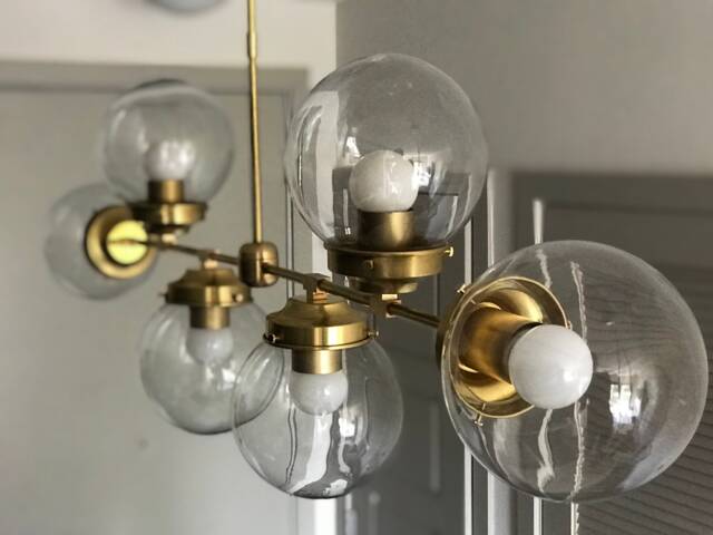 Ayaka Modern 6 Light 6In Globe Sputnik Mid Century Industrial Chandelier - image 1