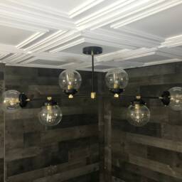 Ayaka Modern 6 Light 6In Globe Sputnik Mid Century Industrial Chandelier - thumbnail 4