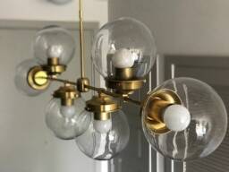 Ayaka Modern 6 Light 6In Globe Sputnik Mid Century Industrial Chandelier