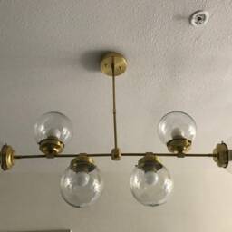 Ayaka Modern 6 Light 6In Globe Sputnik Mid Century Industrial Chandelier - thumbnail 2