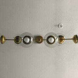 Ayaka Modern 6 Light 6In Globe Sputnik Mid Century Industrial Chandelier - thumbnail 3