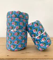 Adorable Block Print Baby Quilt - Handcrafted Nursery Bedding For Your Little Bundle Of Joy - thumbnail 1