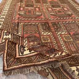 5x9 Handmade Afghan Wool Rug - Tribal Prayer Pattern Carpet Authentic Hand-Knotted Oriental Area For Living Room Or Entryway Gift - thumbnail 4