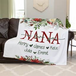 Christmas Gift For Mom, Grandma & Mom Present, We Love You Blanket, From Kids Wife, Grandparent - thumbnail 2