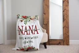 Christmas Gift For Mom, Grandma & Mom Present, We Love You Blanket, From Kids Wife, Grandparent