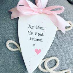 Personalised Mothers Day Gift - Ceramic Heart Present Mummy Mum Birthday For Her - thumbnail 3