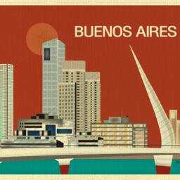 Buenos Aires Print, Argentina Art, Art, Argentina, Aires, Style Orange E8-O-Bue-O - thumbnail 2