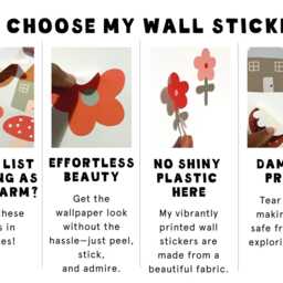 Colorful Bug Fabric Wall Stickers Removable Insect Decals - thumbnail 3