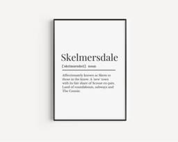 Skelmersdale Definition Print, Wall Print For People From Skem, Town Lancashire - thumbnail 1