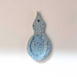 Handmade Ceramic Vintage Hairbrush & Doily Design Small Hanging Mirror - thumbnail 3