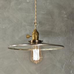 Industrial Lighting - Vintage Pharmacy Light Pendant Lamp With Flat Mirror Reflector Shade Steel Antique Apothecary Drafting - thumbnail 3