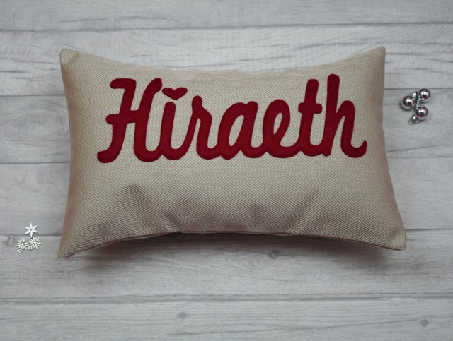 Hiraeth Cushion, Handmade Appliqu??d, Pillow, Longing For Home Cushion