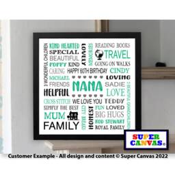 Name Word Art Personalised Custom Framed Print Handmade Gift For Best Friend Mum Sister Nana Mother-In-Law Mothers Day Birthday Her - thumbnail 4