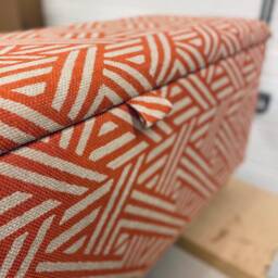 Large Ottoman in Luxury Linwood Aztec Weave Chilli - thumbnail 2