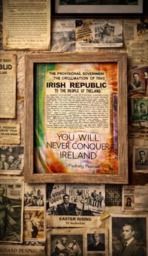 Irish Proclamation Wall Art - You Will Never Conquer Ireland Padraig Pearse Quote Print - thumbnail 1