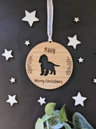 Personalised Cocker Spaniel Christmas Bauble - Silhouette