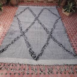 Large Carpet Zanafi Authentic Kilim Rug 100% Wool Moroccan Hanbel Berber - thumbnail 3