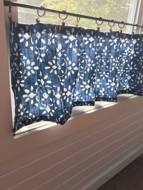 New Tribal Mud Clothe Printed Designer Fabric Cafe Curtain, Window Treatments, Kitchen Valance, Bathroom Curtains - image 1