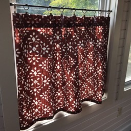 New Tribal Mud Clothe Printed Designer Fabric Cafe Curtain, Window Treatments, Kitchen Valance, Bathroom Curtains - thumbnail 2