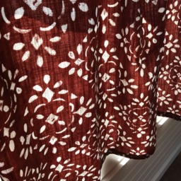 New Tribal Mud Clothe Printed Designer Fabric Cafe Curtain, Window Treatments, Kitchen Valance, Bathroom Curtains - thumbnail 3