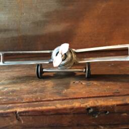 Spark Plug Airplane Sculpture Silverware Art - thumbnail 2