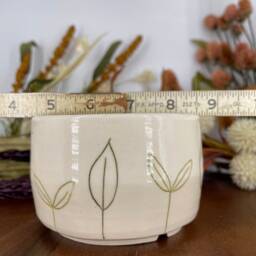 2-D Leaves Planter, Plant Pot, Handmade Ceramic - thumbnail 4