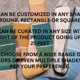 Modern Handmade Cotton Striped Area Rug Flat Weave Natural Vegetable Dyed Indian Dhurrie Reversible Wall Tapestry Scandinavian Decor - thumbnail 4