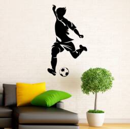 Soccer Wall Decal Football Vinyl Stickers Sport Game Player Interior Home Design Art Murals Graphics Decor - 1S01L - thumbnail 1