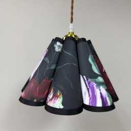 Floral Lampshade Retro Style Pendant Or Table Lamp, Customizable - thumbnail 3
