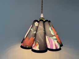 Floral Lampshade Retro Style Pendant Or Table Lamp, Customizable - thumbnail 1