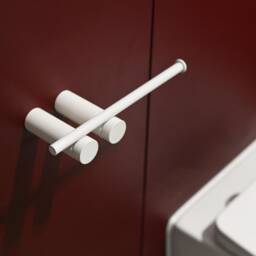 White Modern Toilet Paper Holder, Wall Mounted Holders, Bathroom, Minimalist Holder To Seren - thumbnail 2