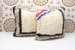 Ddp_Set Of 2 Vintage Moroccan Pillows 100% Wool , Absolutely Gorgeous Pillow Berber Home Design Handmade Kilim 2P66 - thumbnail 1