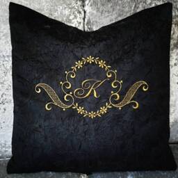 Bespoke Luxury Velvet Cushion, Wedding, Anniversary, Birthday, Home Decor, Living Room Embroidery Initials, Patterns