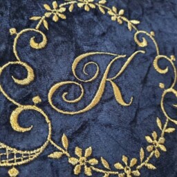 Bespoke Luxury Velvet Cushion, Wedding, Anniversary, Birthday, Home Decor, Living Room Embroidery Initials, Patterns - thumbnail 2