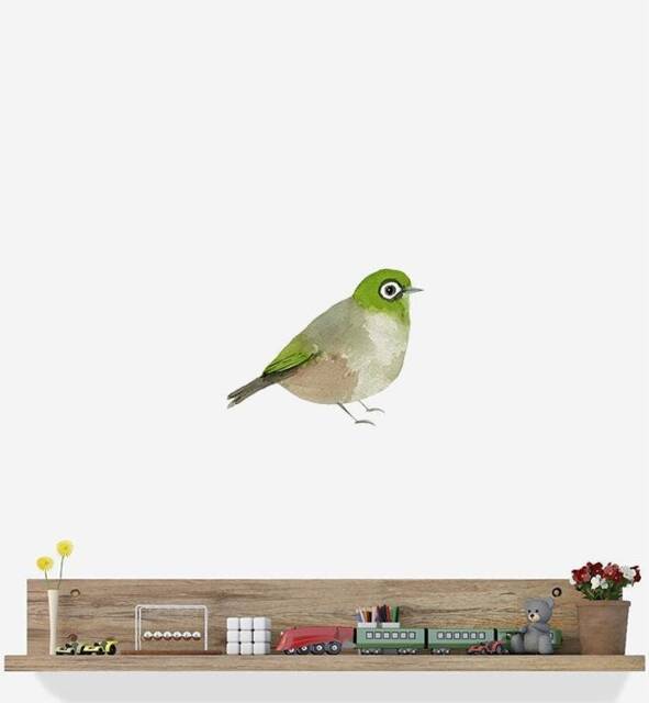 Silver Eye Bird Wall Sticker Decal - Dogs & Pets Stickers, Art, Decals, Kids Animals Decals