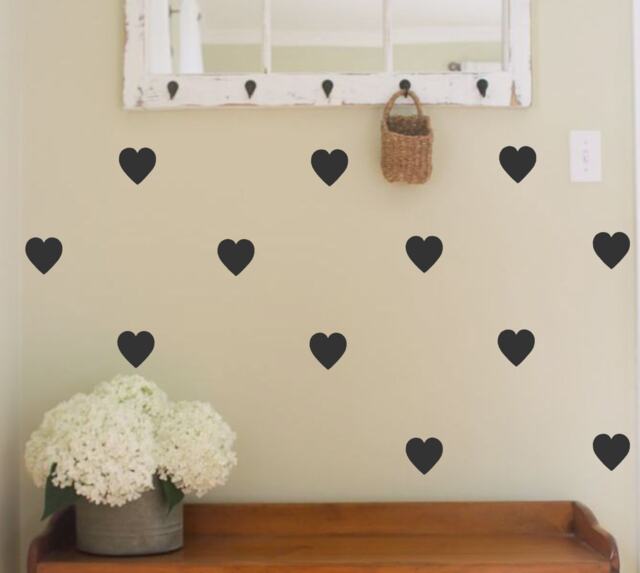 Hearts Vinyl Wall Decal - -Designer Decor-Home Decor-Bedroom Decor - Wallpaper Design - image 1