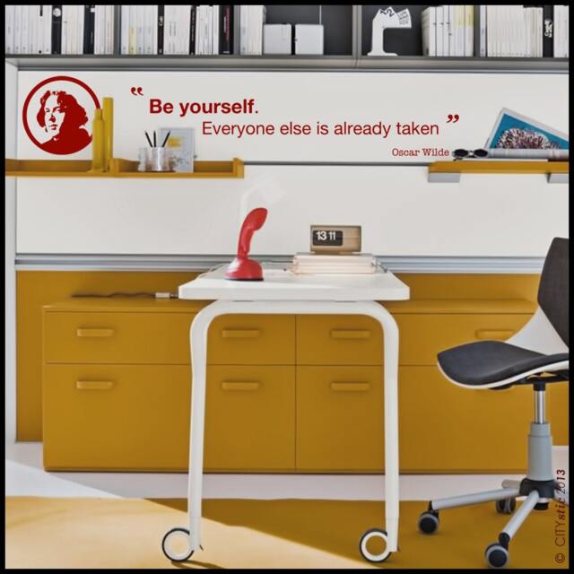 "Oscar Wilde Quote Wall Decal ""Be Yourself" - image 1