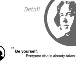 "Oscar Wilde Quote Wall Decal ""Be Yourself" - thumbnail 2