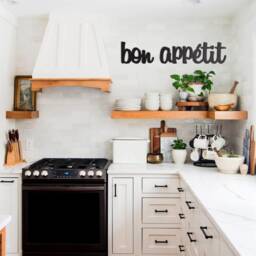 Bon Appetit Kitchen Sign - Wooden Wall Decor For French Rustic Wood Art Dining Room - thumbnail 2