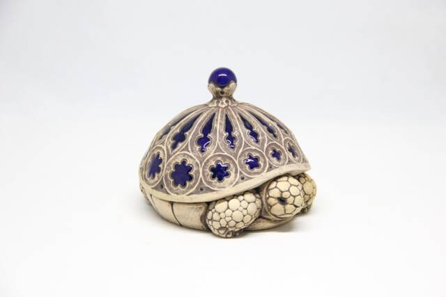 Ceramic Turtle Figurine, Collectible Sculpture, Home & Garden Decor - image 1