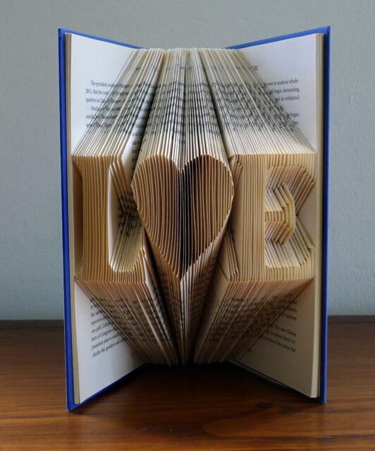 Handmade Gift Art - Boyfriend Girlfriend Monogrammed Two Initials Anniversary For Men Paper - image 1