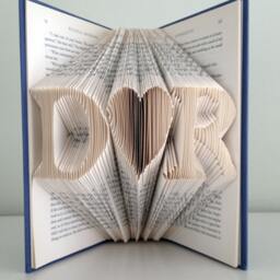 Handmade Gift Art - Boyfriend Girlfriend Monogrammed Two Initials Anniversary For Men Paper - thumbnail 4