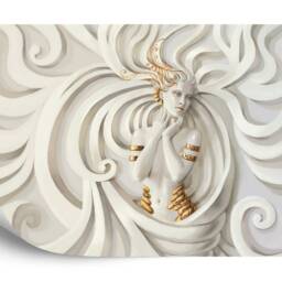 Wallpaper, 3D Medusa Sculpture Wall Decal, Easy-Install Peel & Stick Art - thumbnail 2