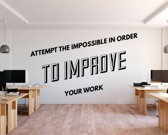 Typography Office Wall Decal Motivational Quote Art - image 1