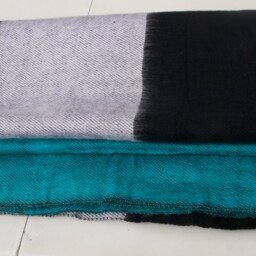 Handmade Yak Wool Blanket Striped Himalayan Shawl, Meditation Wrap - thumbnail 4