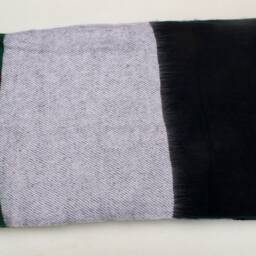 Handmade Yak Wool Blanket Striped Himalayan Shawl, Meditation Wrap - thumbnail 3
